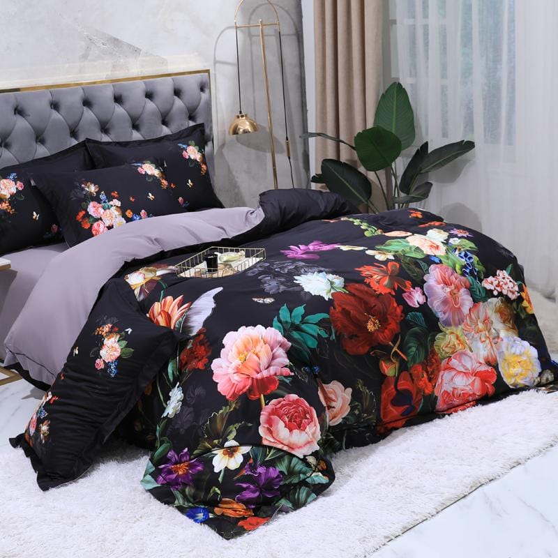 Fleur Beaucoup Duvet Cover Set (Long-staple Sateen Cotton)