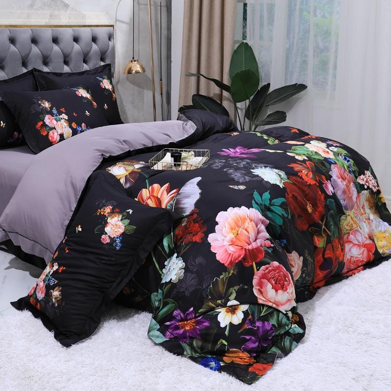 Fleur Beaucoup Duvet Cover Set (Long-staple Sateen Cotton)