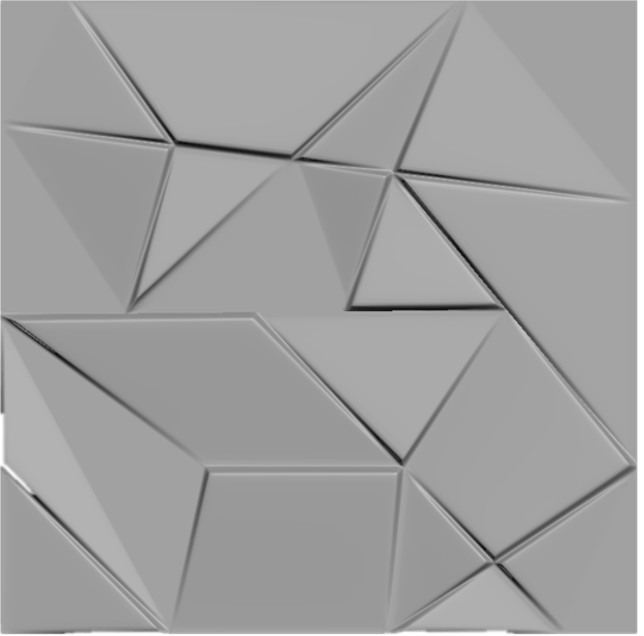 Origami Square 3D Leather Wall Panel