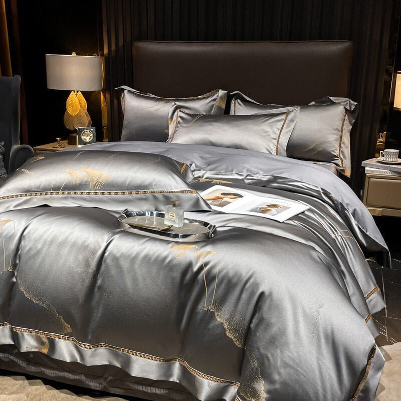 Golden Mist Duvet Cover Set (Long-staple Sateen Cotton)