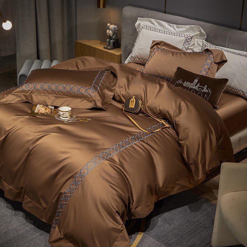 Sunstone Reves Duvet Cover Set (Long-staple Sateen Cotton)