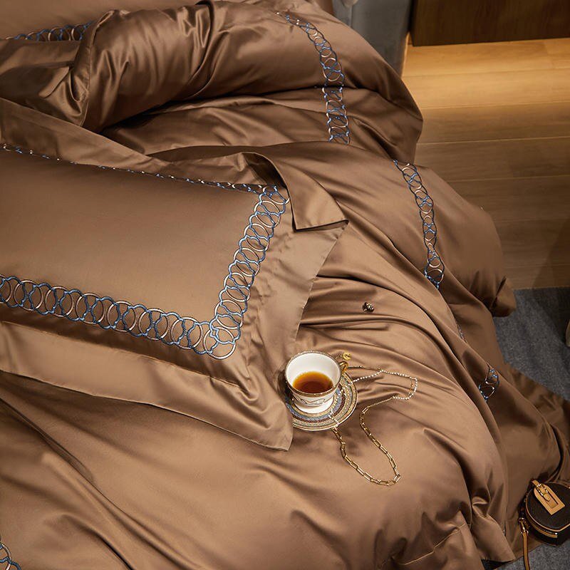 Sunstone Reves Duvet Cover Set (Long-staple Sateen Cotton)