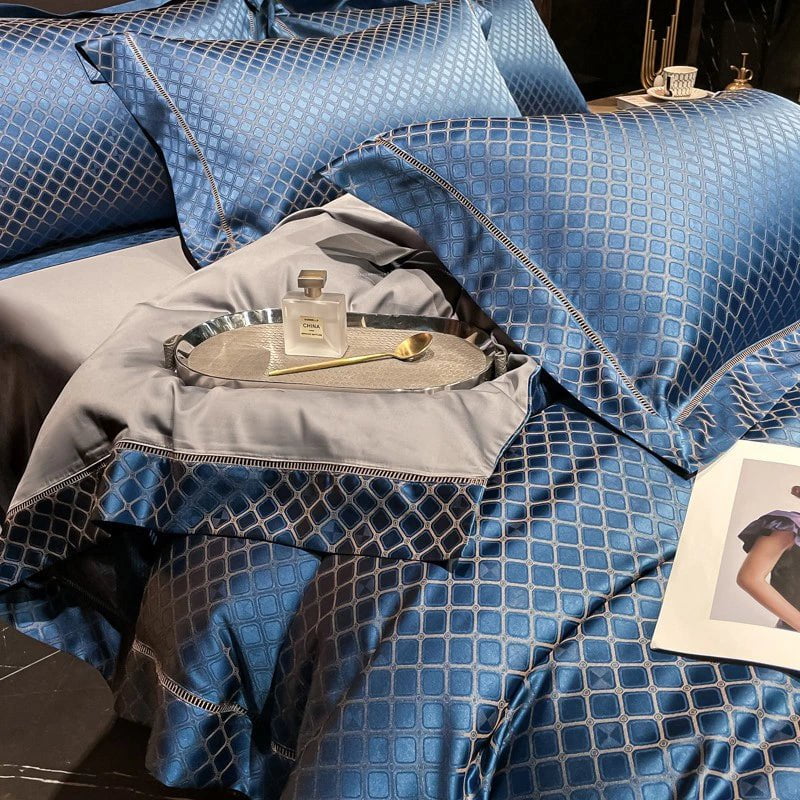 Royale Diamond Duvet Cover Set (Long-staple Sateen Cotton)