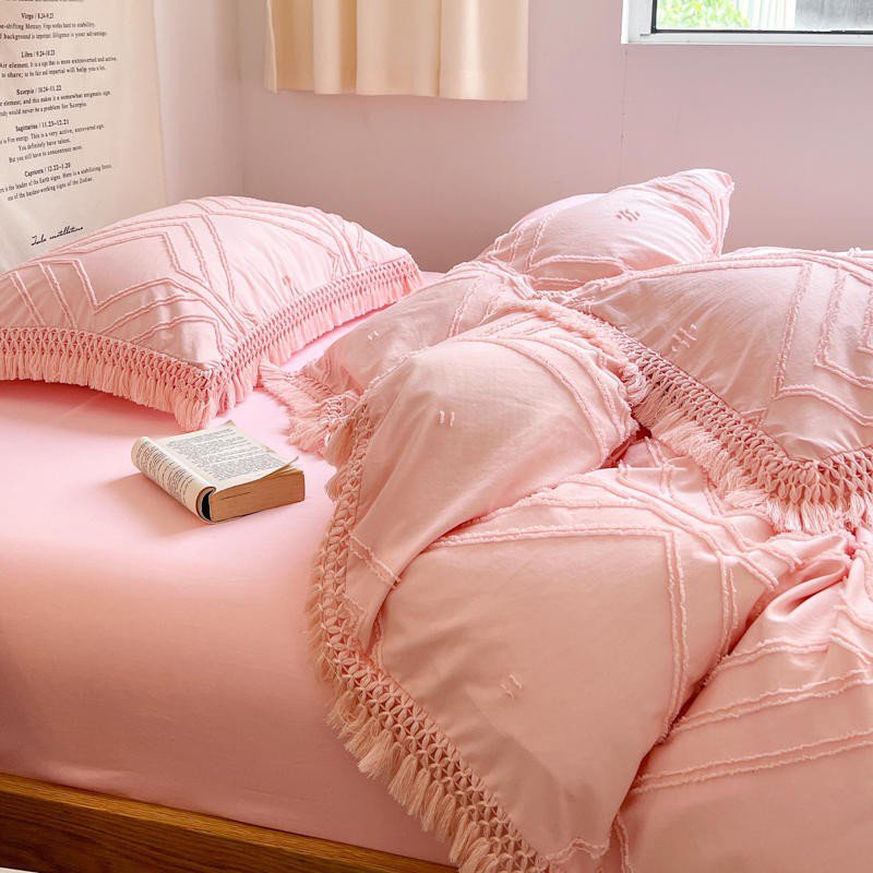 Boho Tassel Cotton Bedding Set