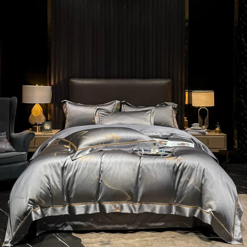 Golden Mist Duvet Cover Set (Long-staple Sateen Cotton)