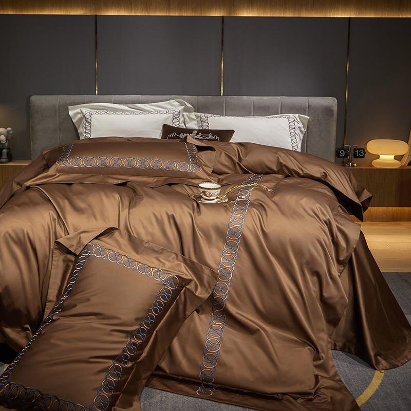 Sunstone Reves Duvet Cover Set (Long-staple Sateen Cotton)