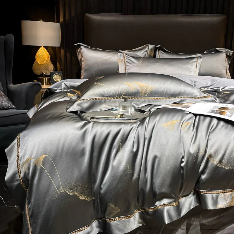 Golden Mist Duvet Cover Set (Long-staple Sateen Cotton)