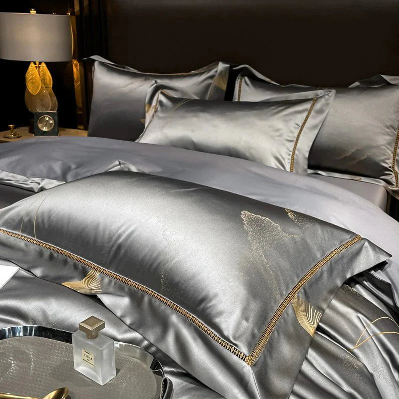 Golden Mist Duvet Cover Set (Long-staple Sateen Cotton)