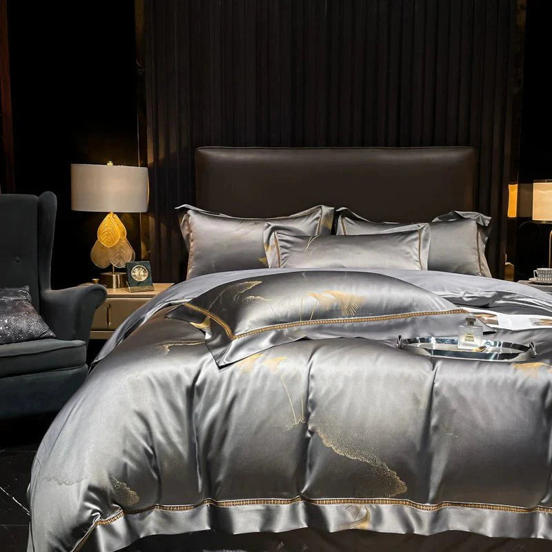 Golden Mist Duvet Cover Set (Long-staple Sateen Cotton)