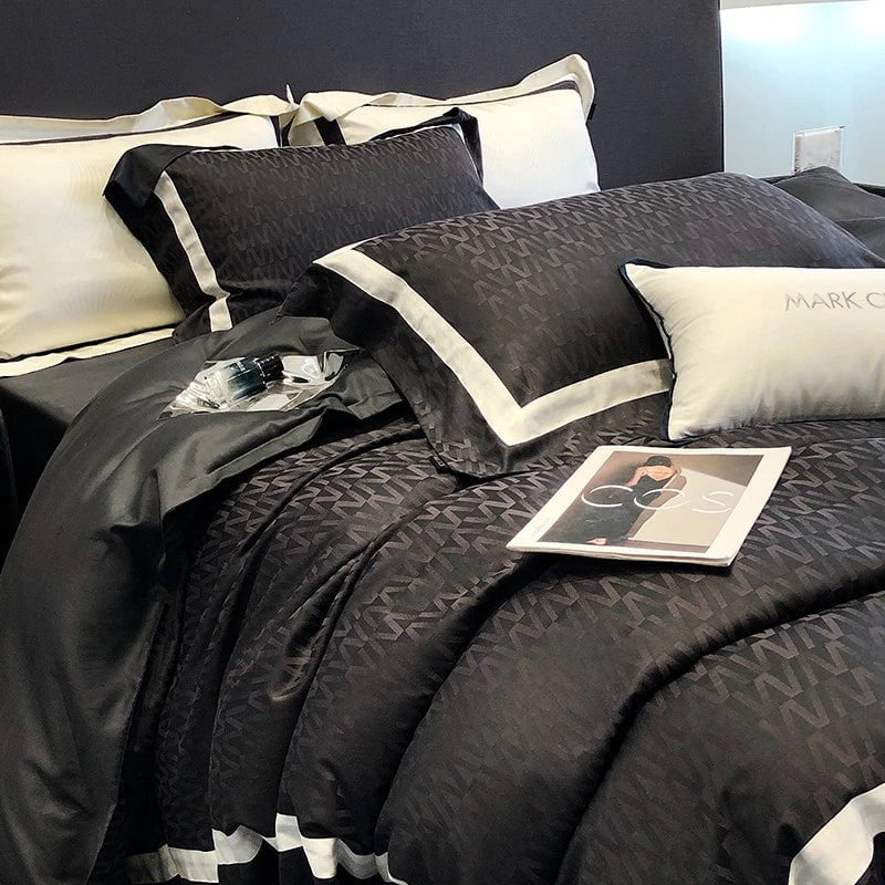 Obscur Rhythm Duvet Cover Set (Long-Staple Sateen Cotton)