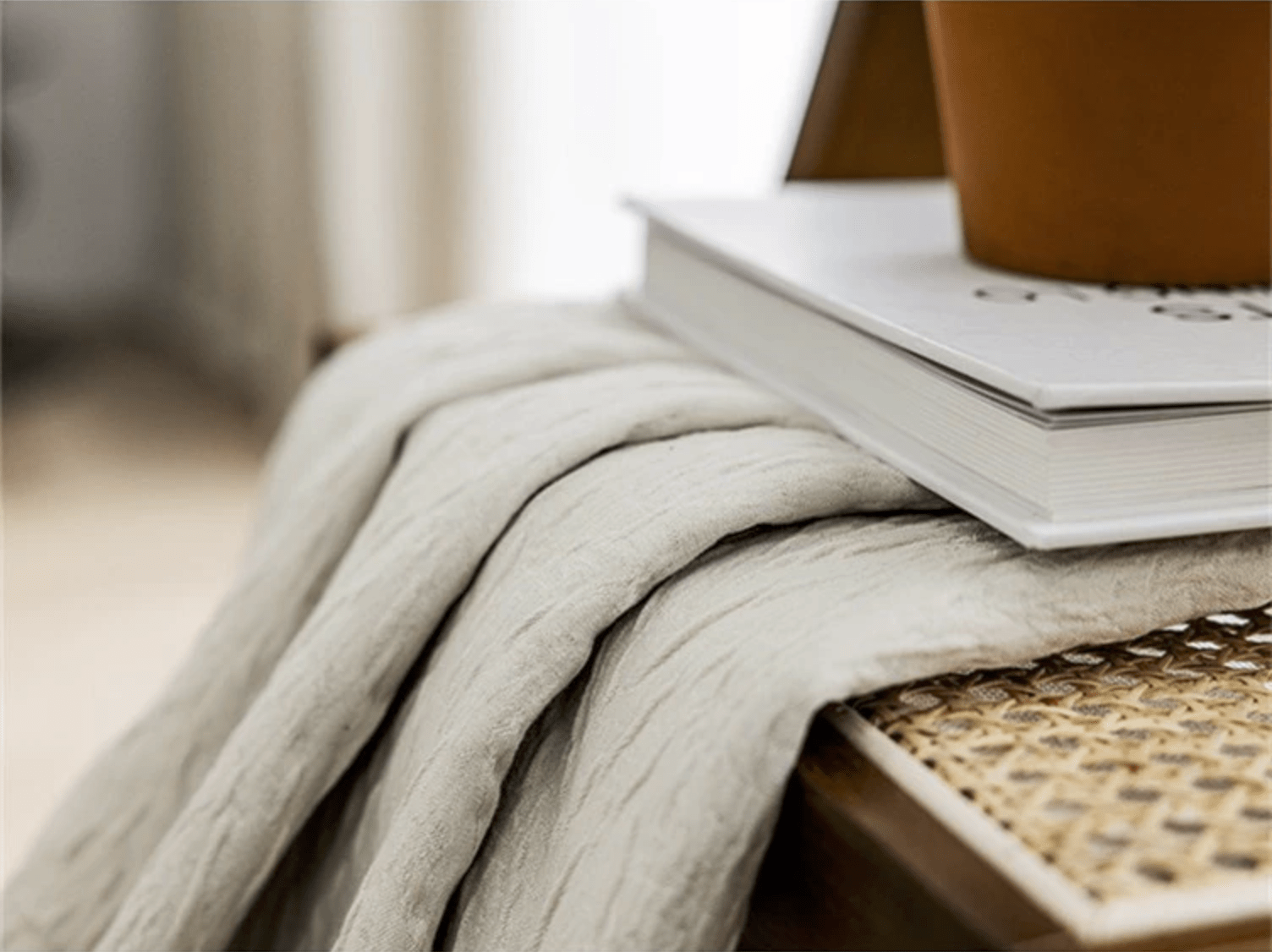 Heavy Textured Cream Drapes