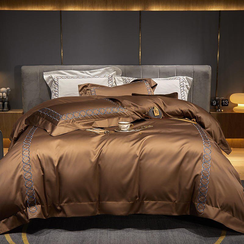 Sunstone Reves Duvet Cover Set (Long-staple Sateen Cotton)