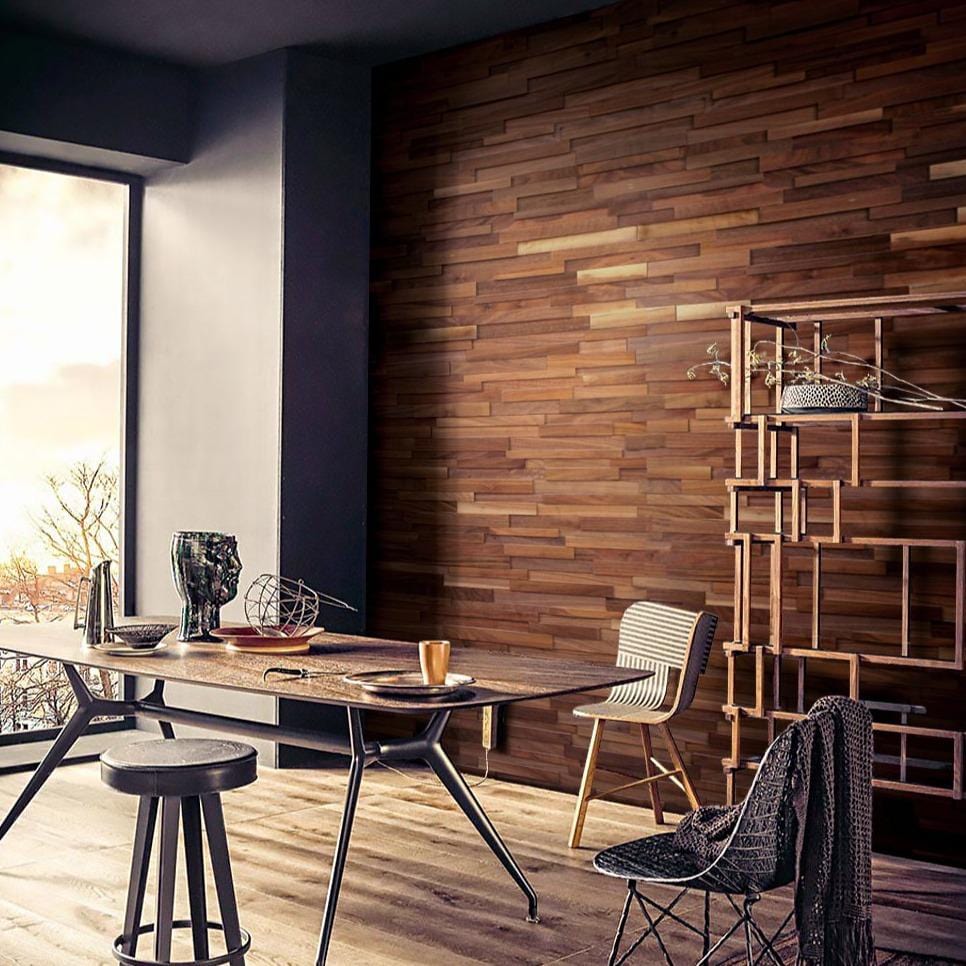 Hori 3D Wood Wall Panel - Brown Tones (Set of 4 or 12)