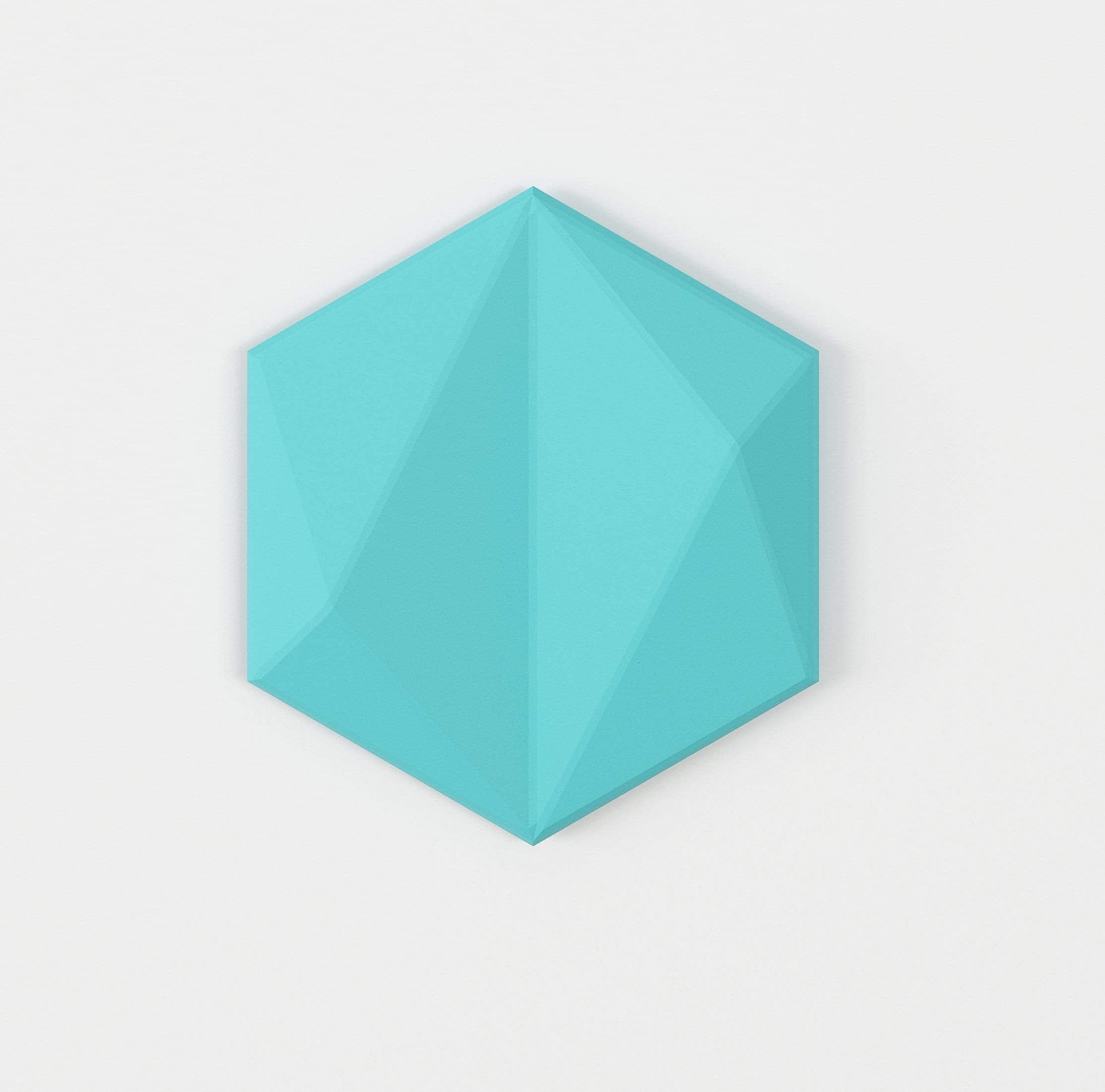 Euclid Hexagon 3D Leather Wall Panel