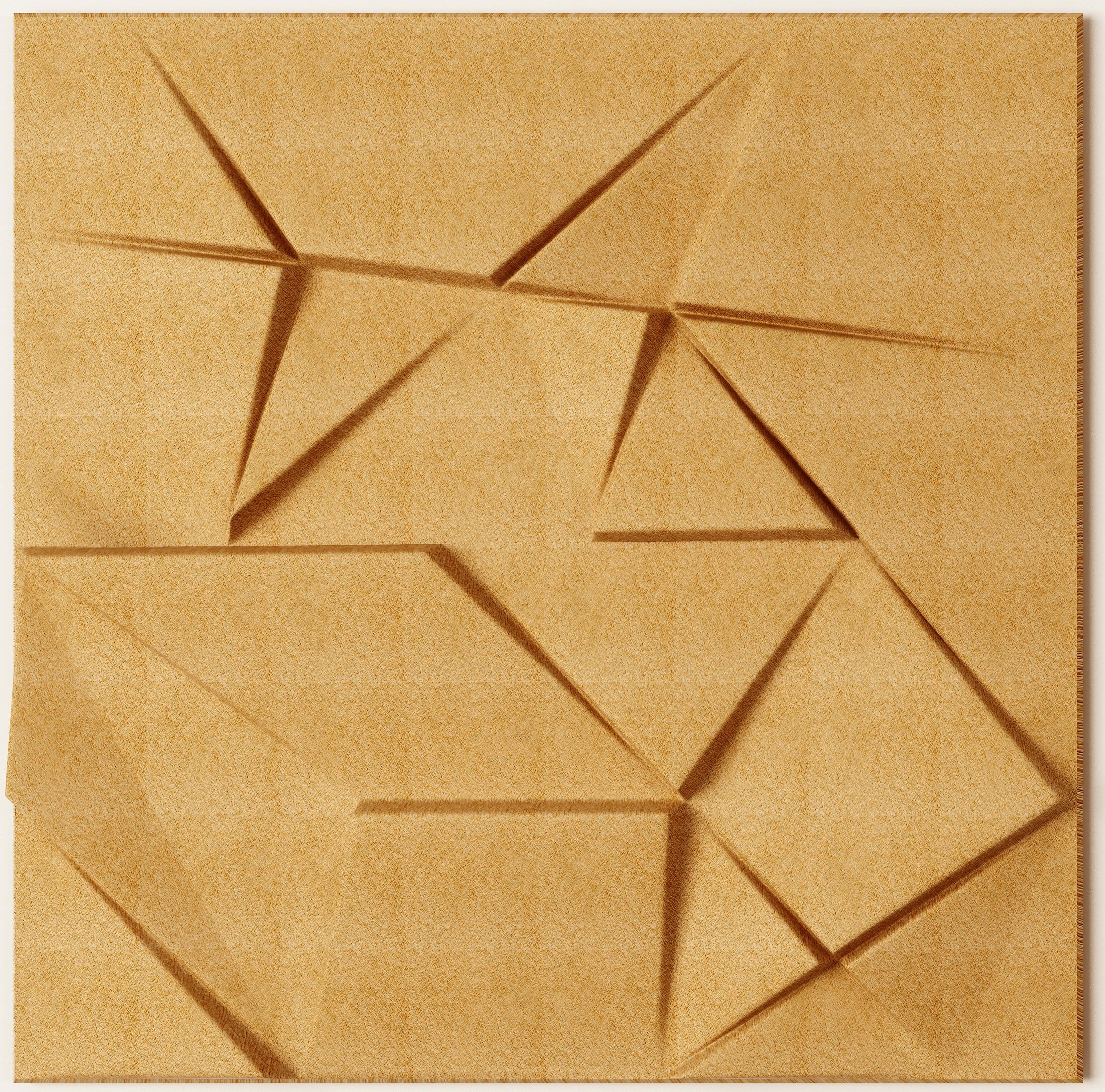 Origami Square 3D Leather Wall Panel