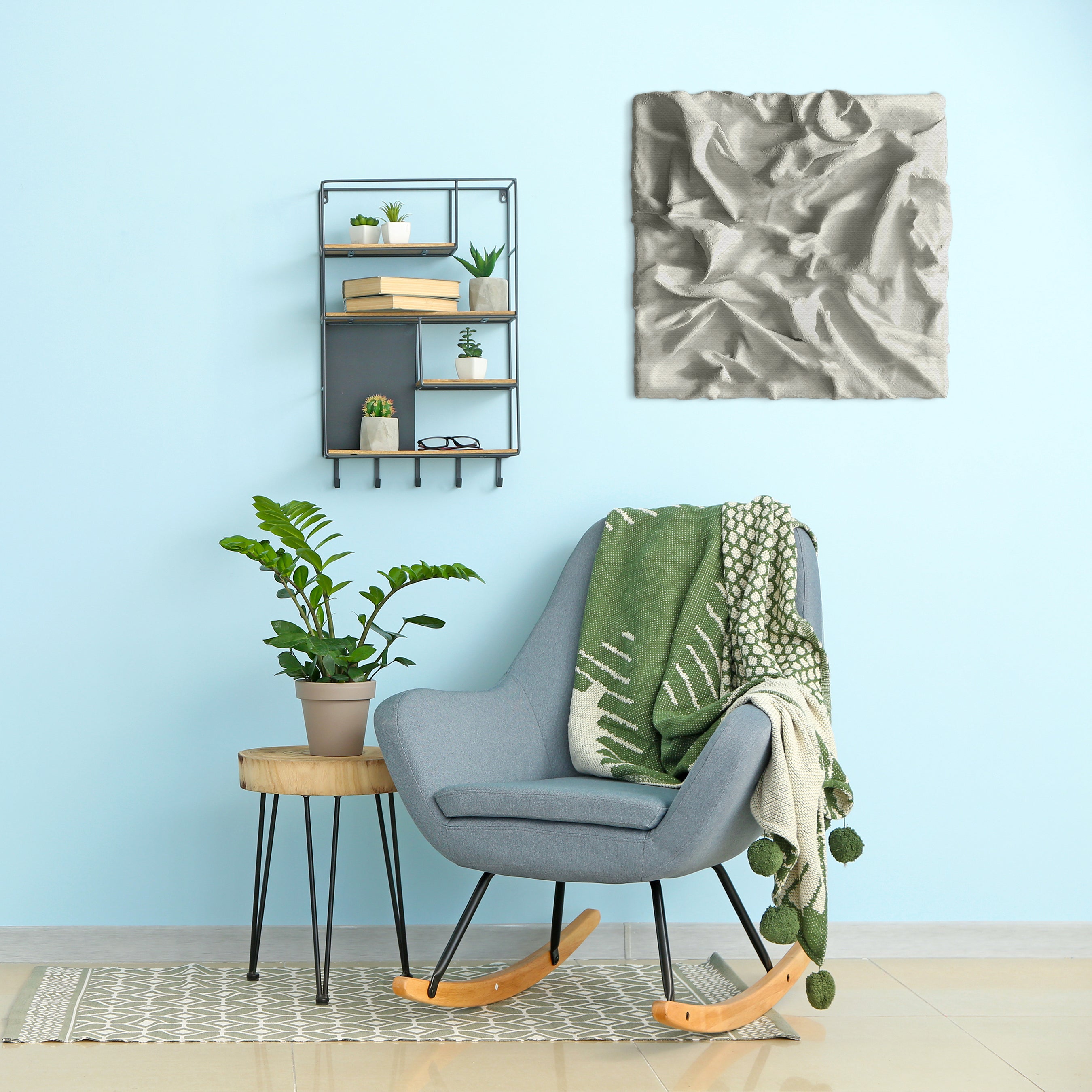 Textured Art Sculpture on Canvas Minimalist Art Beige