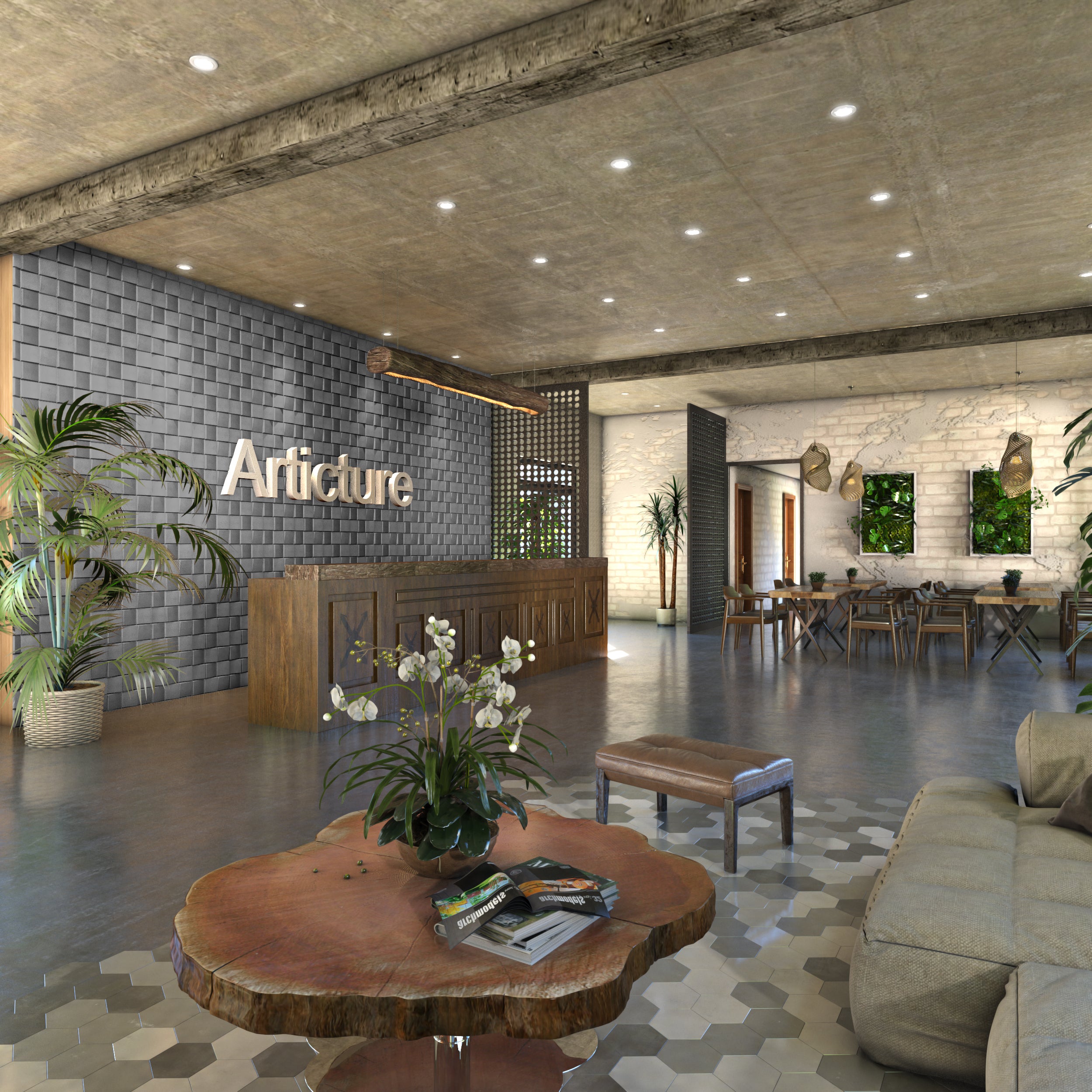 Ubiquitous Square 3D Leather Wall Panel