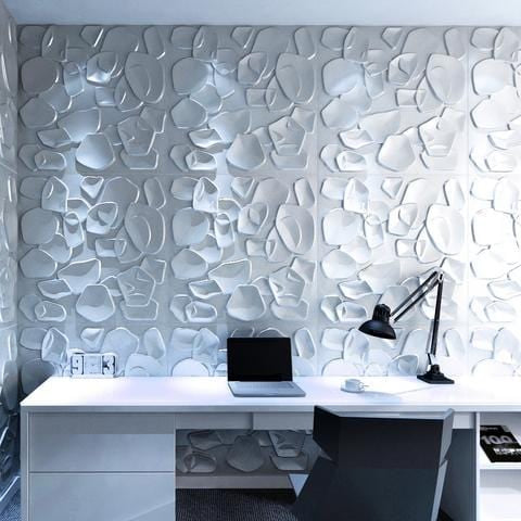 Ripple Square 3D Leather Wall Panel