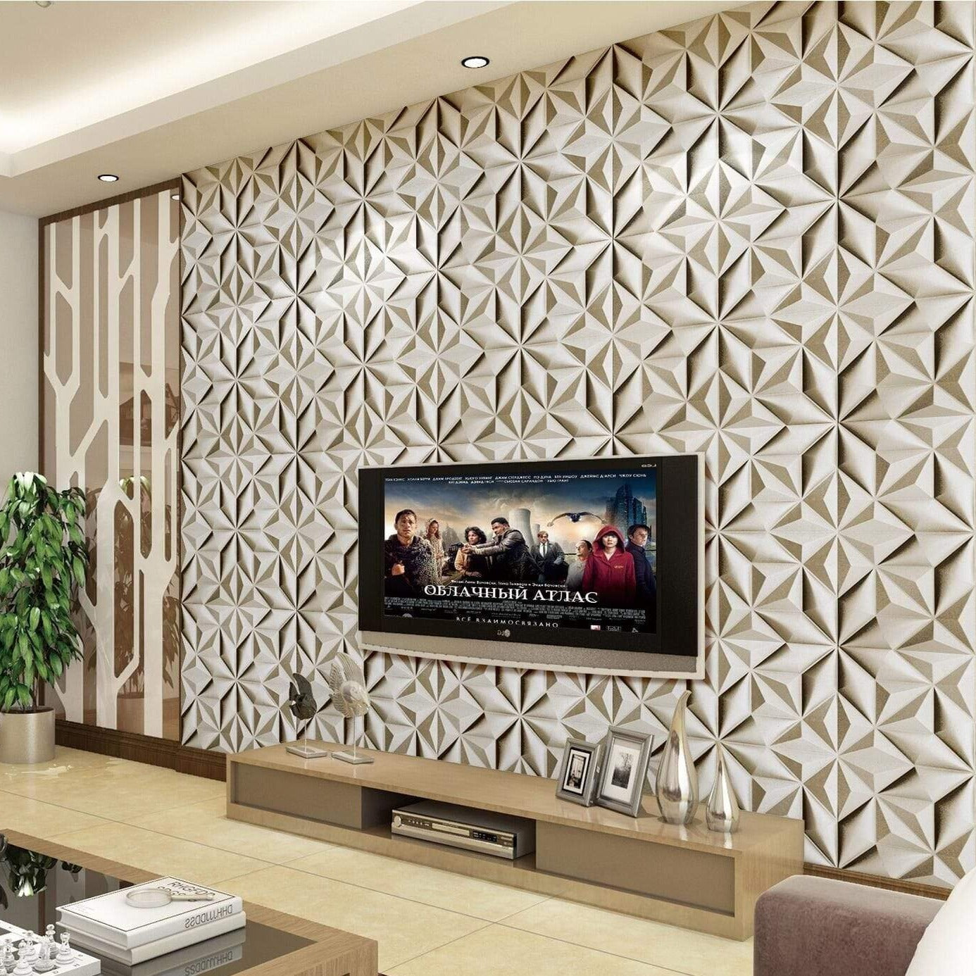 Spear Square 3D Leather Wall Panel
