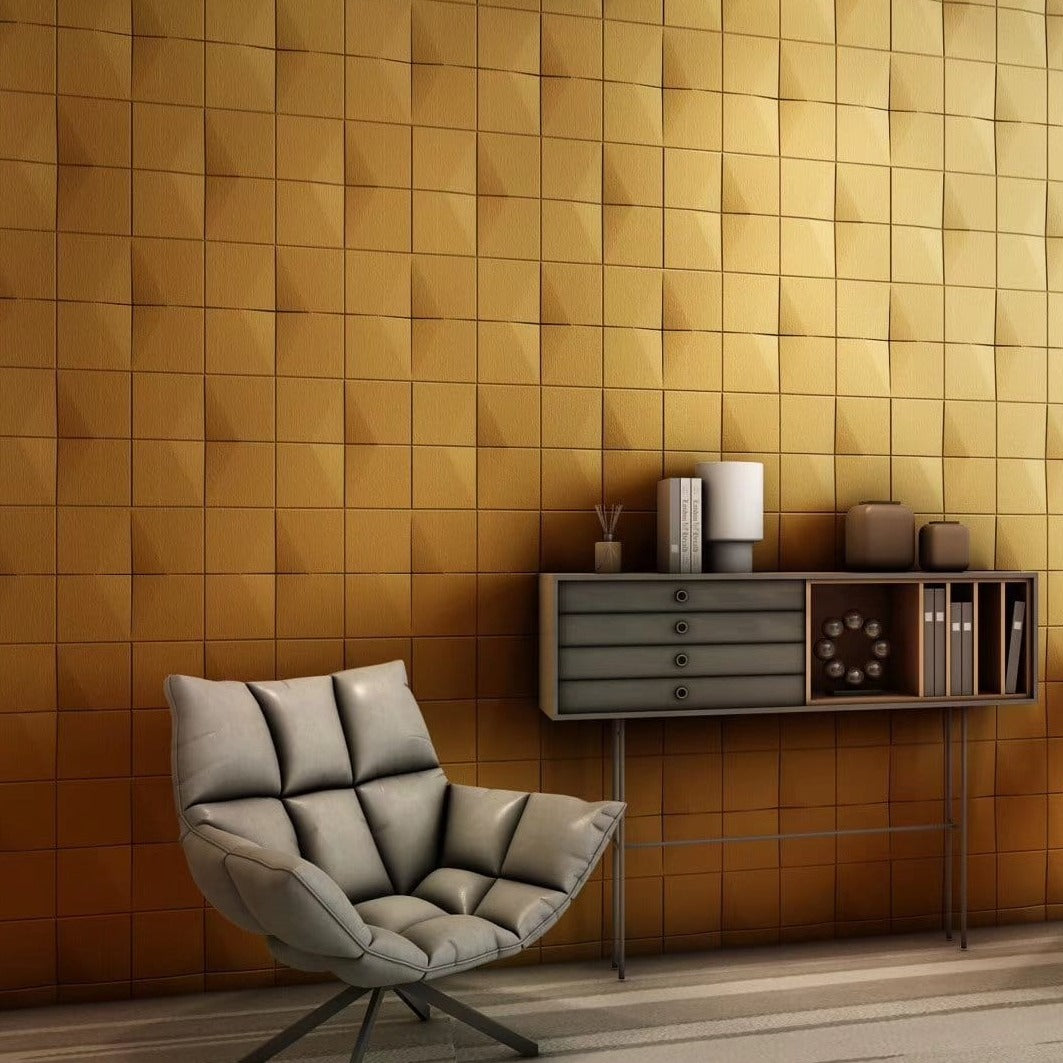 Flawless Square 3D Leather Wall Panel
