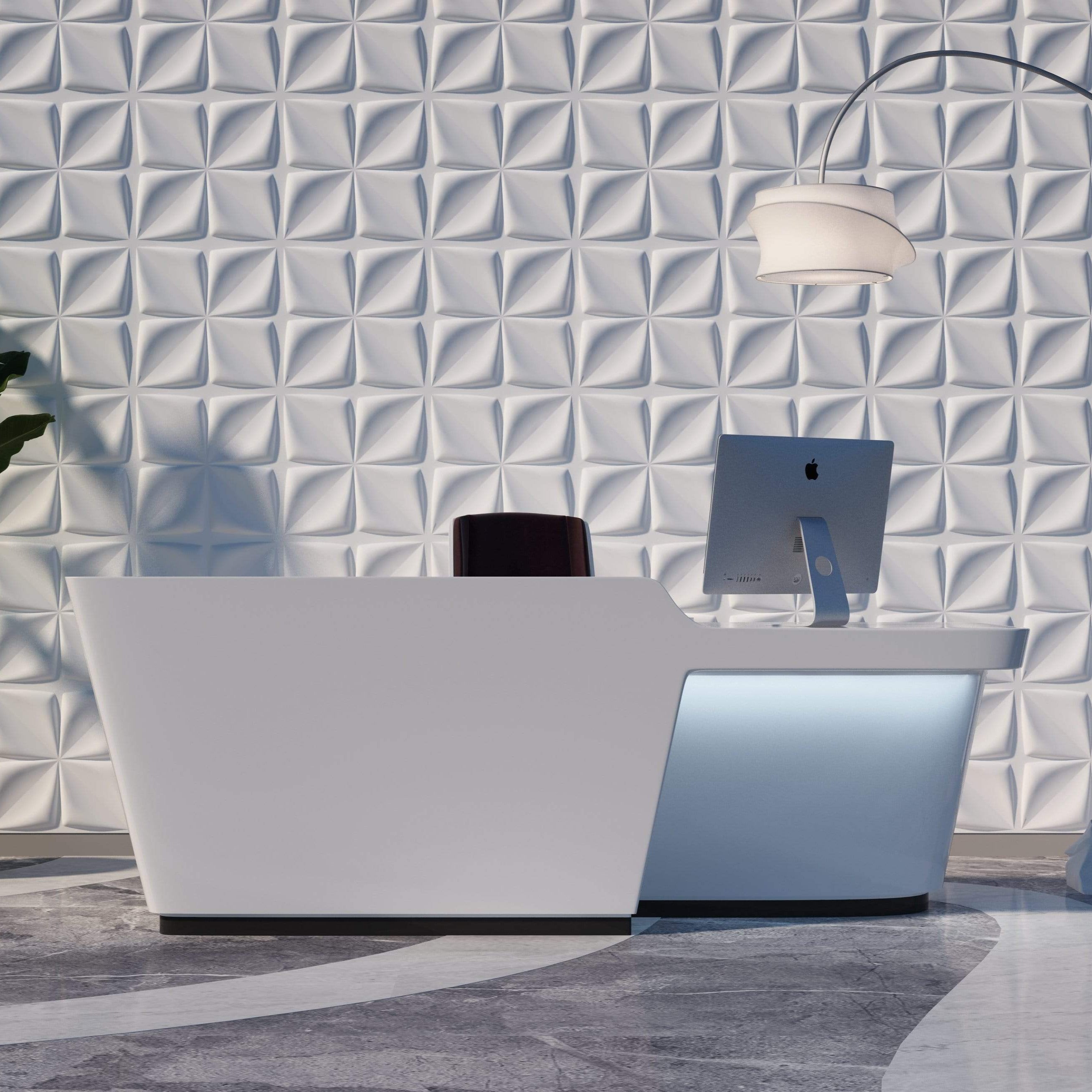 Floral Square 3D Leather Wall Panel