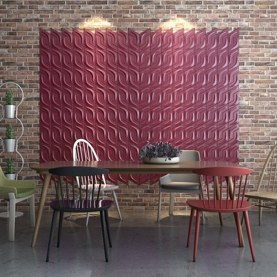 Samurai Geometric 3D Leather Wall Panel