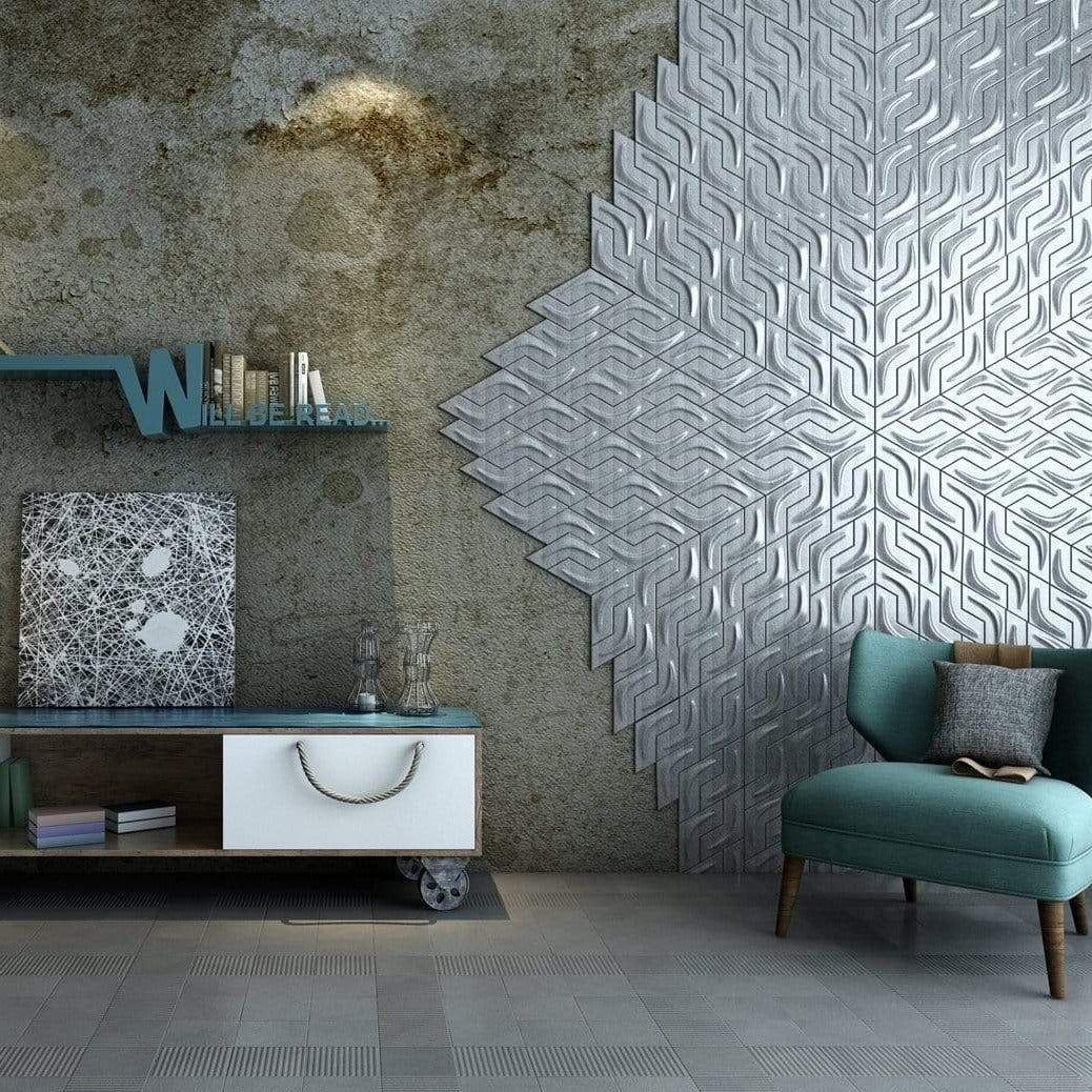 Samurai Geometric 3D Leather Wall Panel
