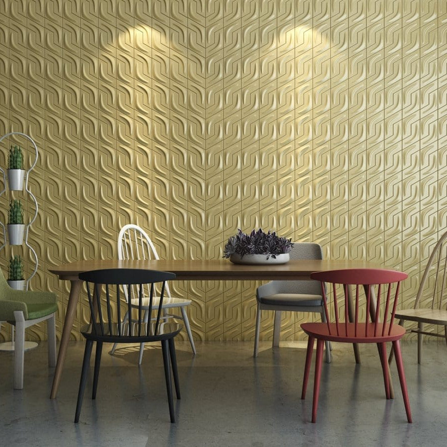 Samurai Geometric 3D Leather Wall Panel