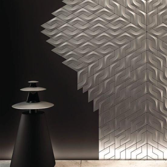 Samurai Geometric 3D Leather Wall Panel