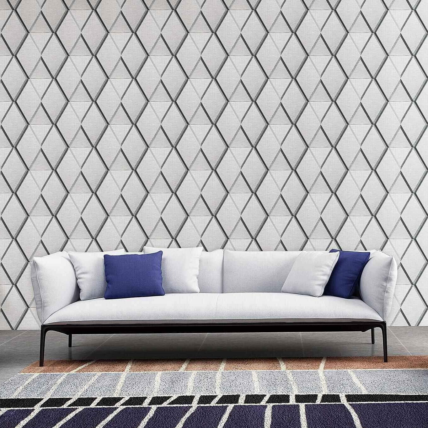 Diamond Tile Hexagon 3D Leather Wall Panel