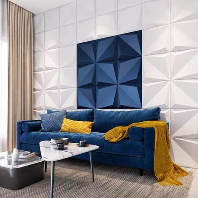 Leaves Square 3D Leather Wall Panel