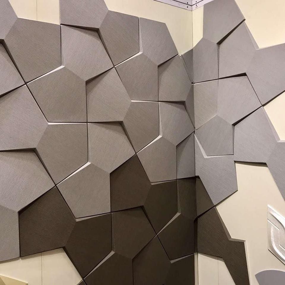 Bowtie Geometric 3D Leather Wall Panel