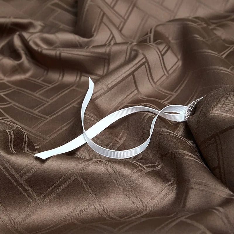 Elegance Brown Duvet Cover Set (Long-Staple Sateen Cotton)