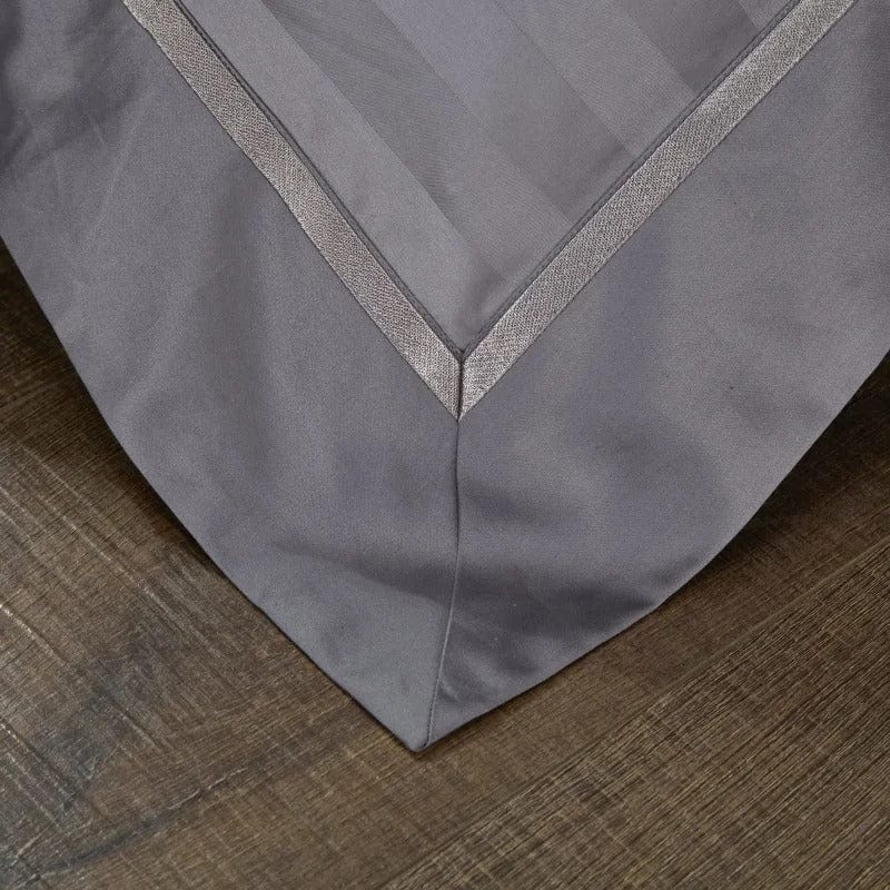 Prestige Grey Duvet Cover Set (Long-Staple Sateen Cotton)