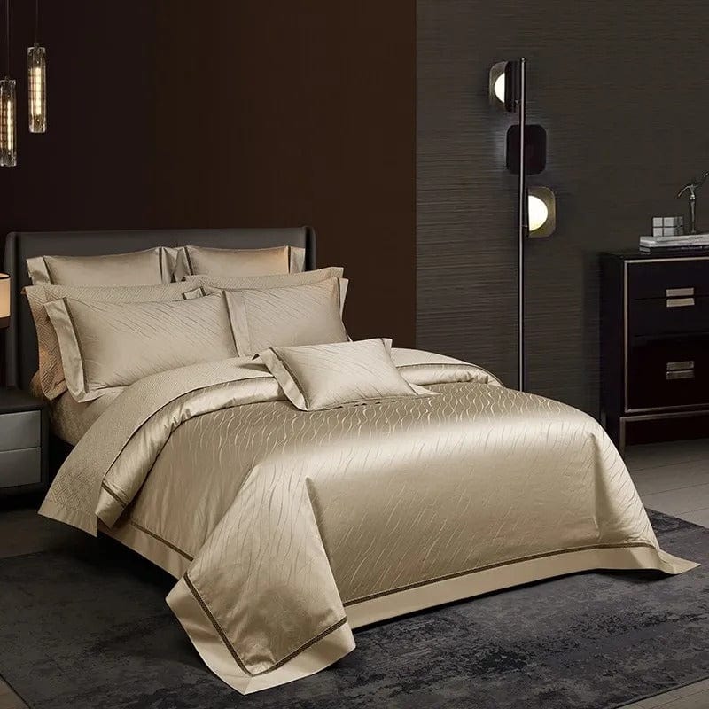 Elegance Gold Duvet Cover Set (Long-Staple Sateen Cotton)