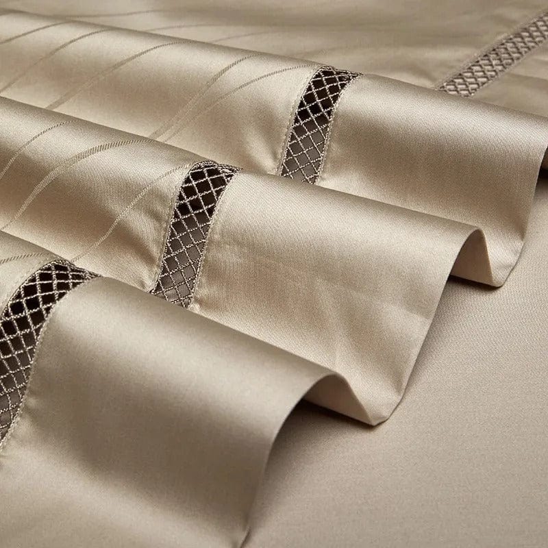 Elegance Gold Duvet Cover Set (Long-Staple Sateen Cotton)