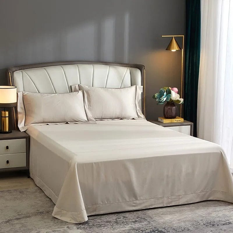 Elegance Champagne Duvet Cover Set (Long-Staple Sateen Cotton)