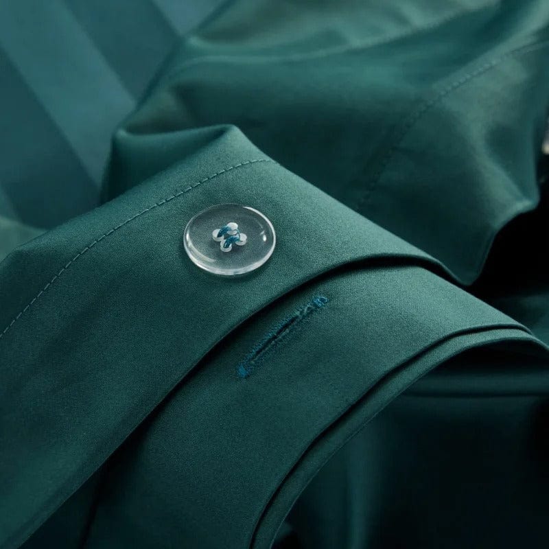 Prestige Emerald Green Duvet Cover Set (Long-Staple Sateen Cotton)