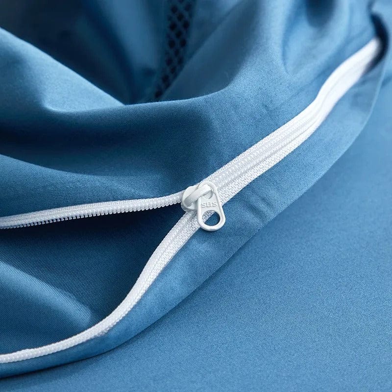 Elegance Blue Duvet Cover Set (Long-Staple Sateen Cotton)