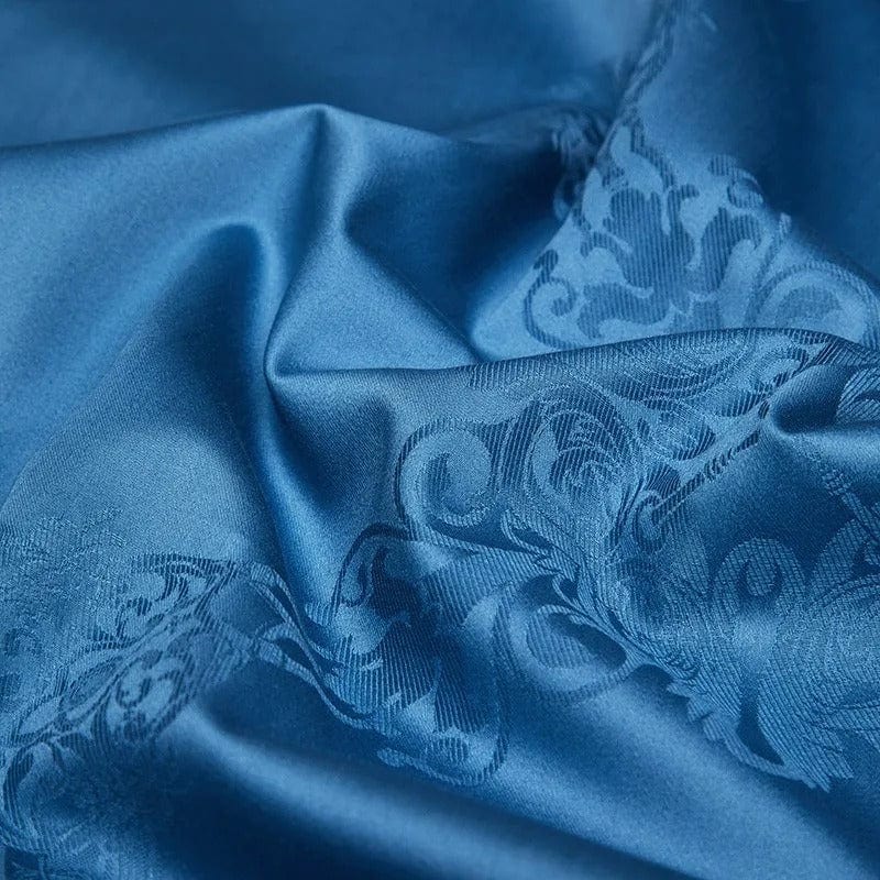 Elegance Blue Duvet Cover Set (Long-Staple Sateen Cotton)