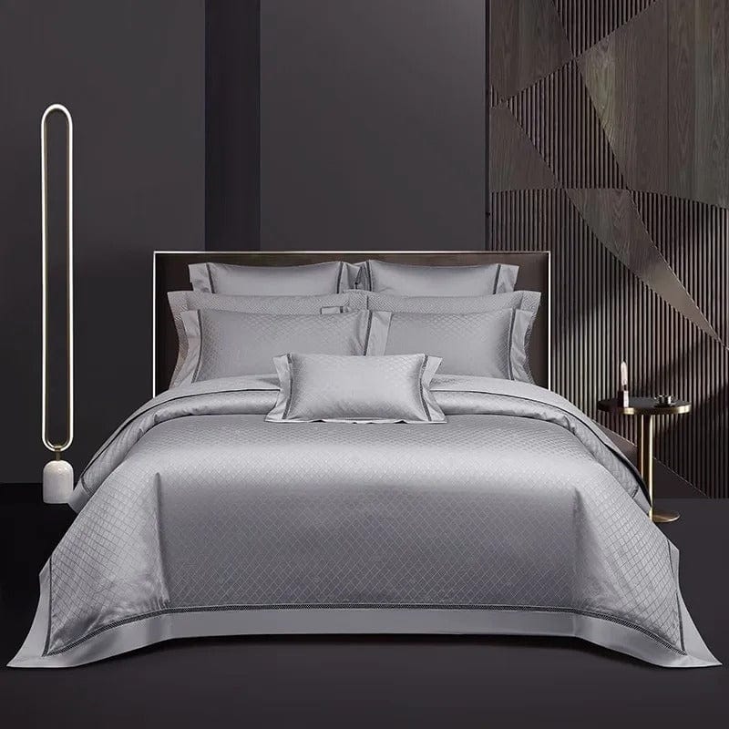 Elegance Silver Duvet Cover Set (Long-Staple Sateen Cotton)
