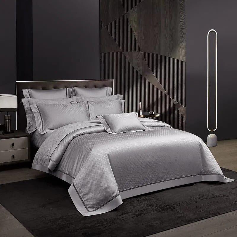 Elegance Silver Duvet Cover Set (Long-Staple Sateen Cotton)
