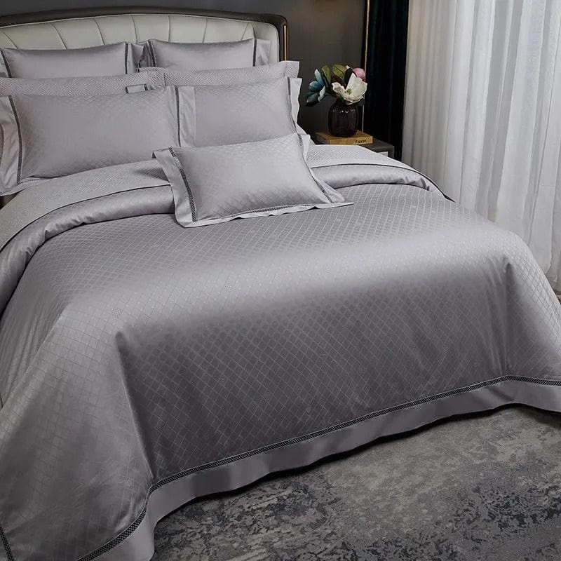 Elegance Silver Duvet Cover Set (Long-Staple Sateen Cotton)
