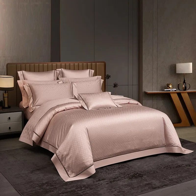 Elegance Blush Duvet Cover Set (Long-Staple Sateen Cotton)