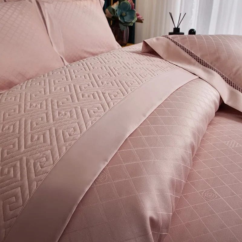 Elegance Blush Duvet Cover Set (Long-Staple Sateen Cotton)