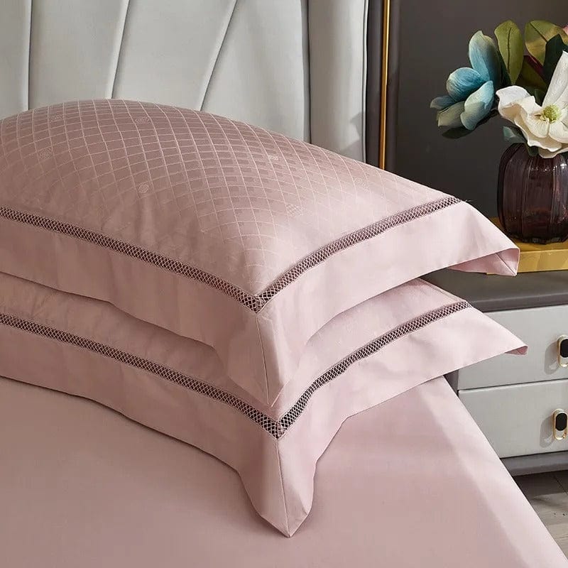 Elegance Blush Duvet Cover Set (Long-Staple Sateen Cotton)