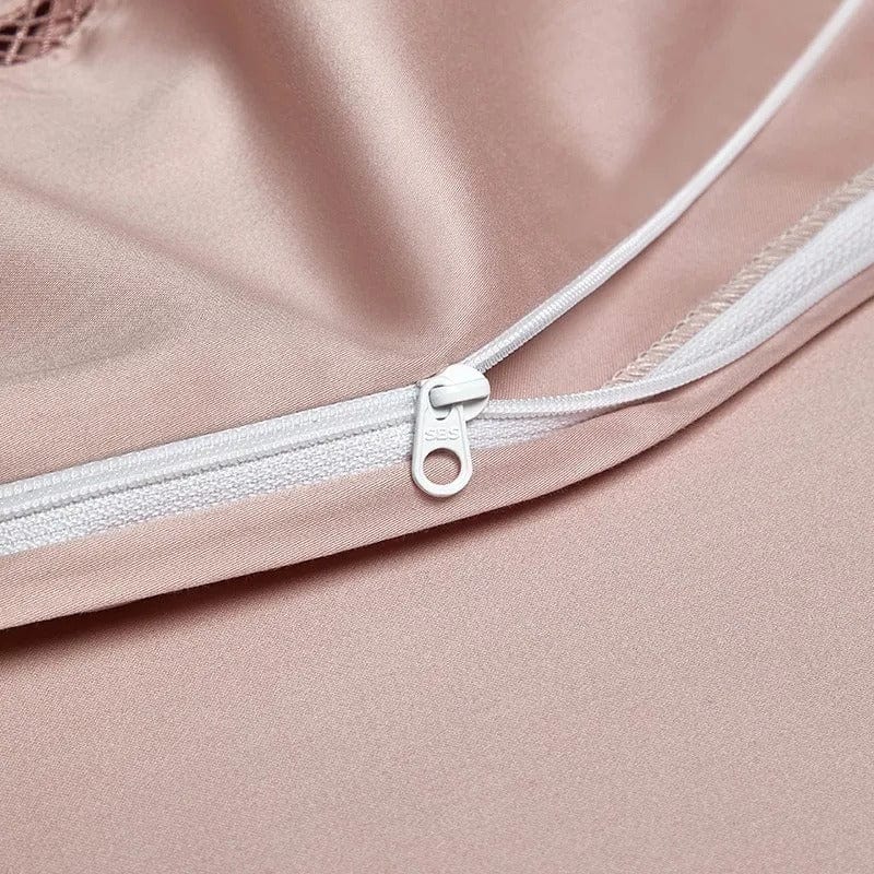 Elegance Blush Duvet Cover Set (Long-Staple Sateen Cotton)