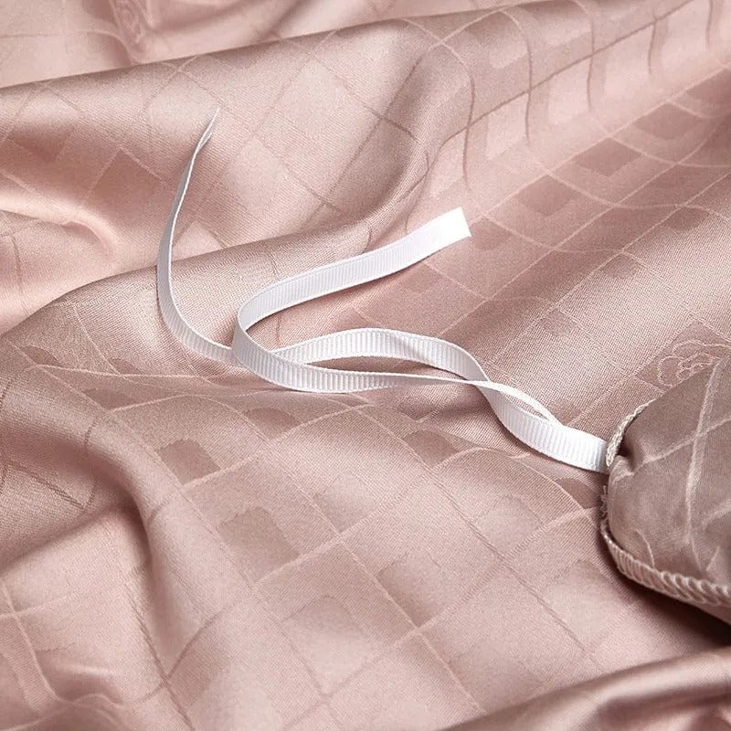 Elegance Blush Duvet Cover Set (Long-Staple Sateen Cotton)