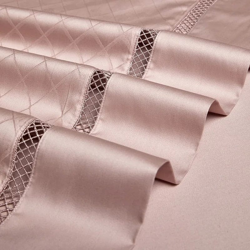 Elegance Blush Duvet Cover Set (Long-Staple Sateen Cotton)