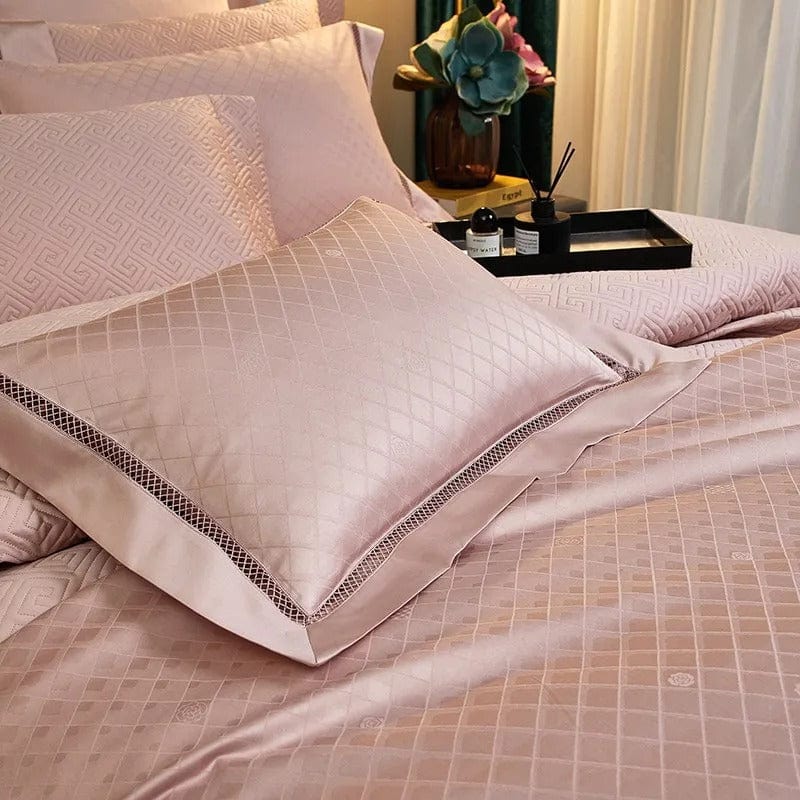 Elegance Blush Duvet Cover Set (Long-Staple Sateen Cotton)